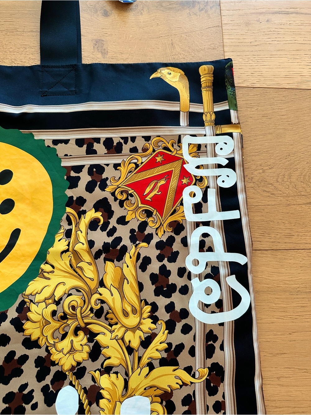 Junya Watanabe x Cactus Plant Flea Market Silk Tote Smiley Face - Picture 3 of 10